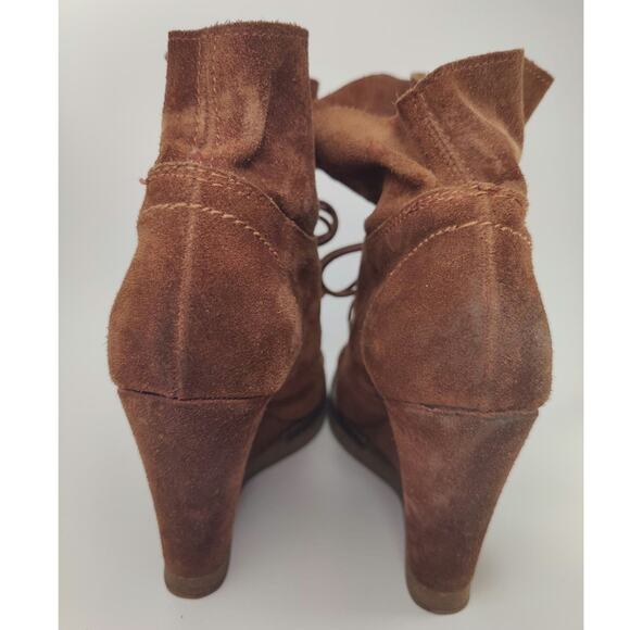 Vintage Y2K Steve Madden wedge boots sz 7.5/38 - Picture 4 of 9